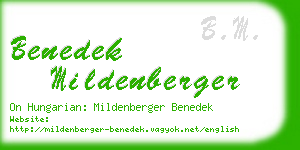 benedek mildenberger business card
